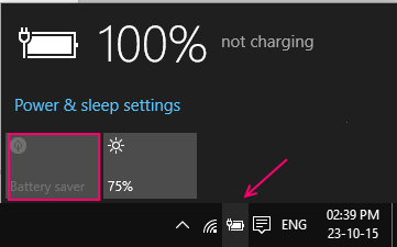 Cómo habilitar o deshabilitar el modo de ahorro de batería de Windows 10