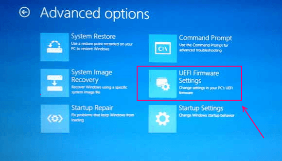 Comment ouvrir les paramètres du bios UEFI dans Windows 10