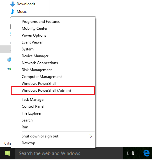 So ersetzen Sie die Eingabeaufforderung durch PowerShell im Windows 10 -Menü