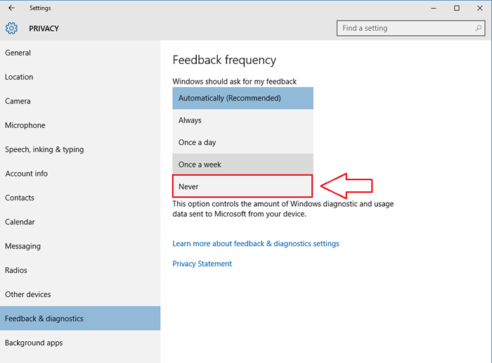 Como impedir o Windows 10 de sempre pedir feedback