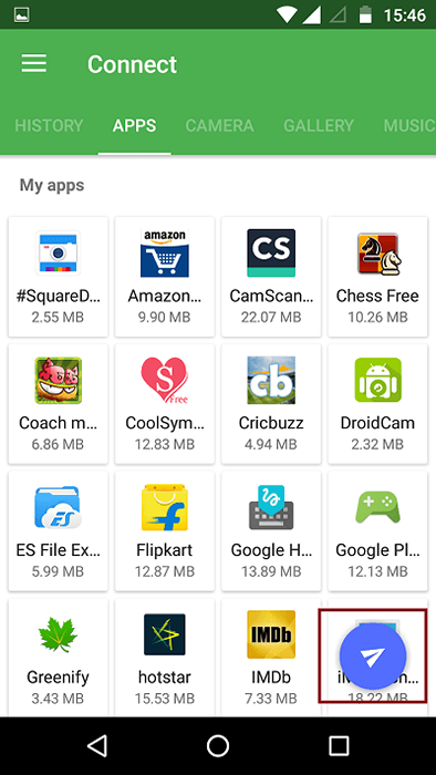 Übertragung und Freigabe von Apps, Dateien mithilfe der Xender Android App