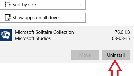 Cara menyahpasang Windows 10 Apps Top 2 Kaedah