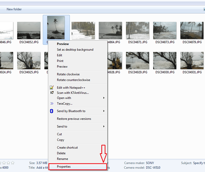 Supprimer les détails des informations personnelles des photos dans Windows